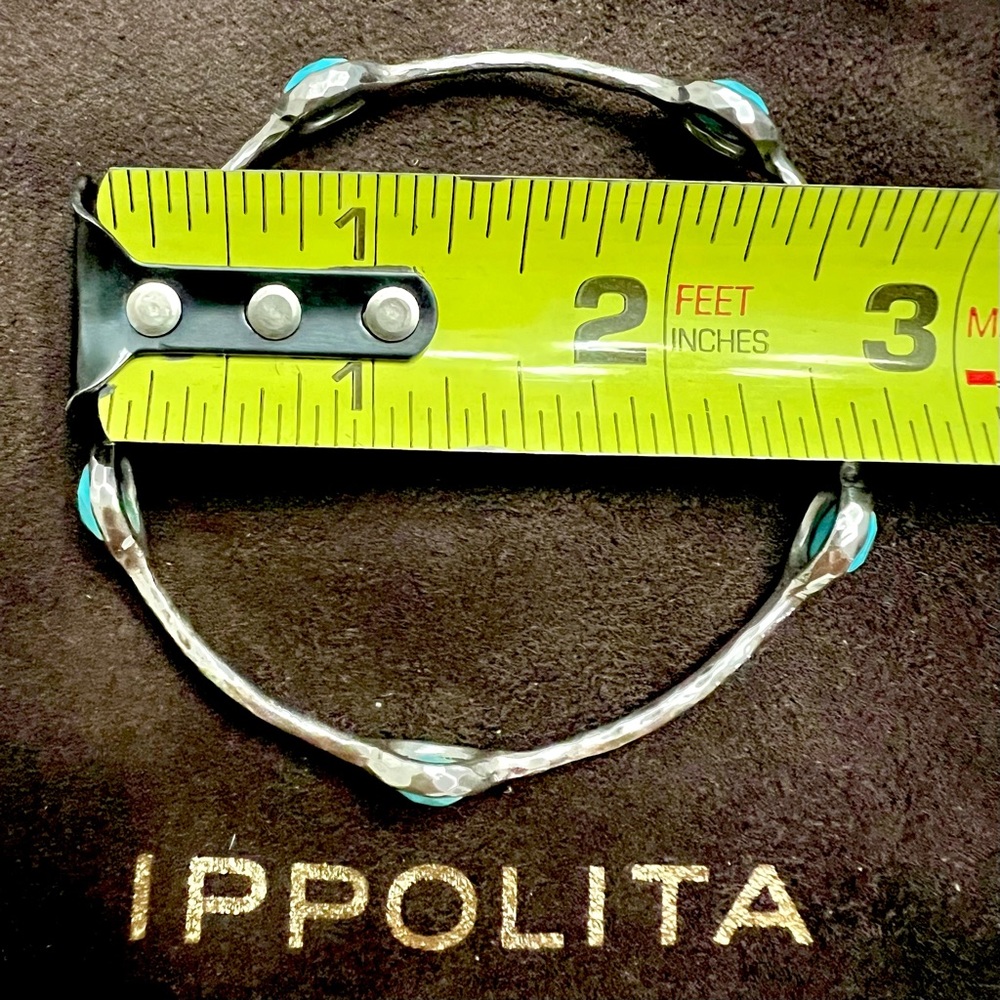 IPPOLITA Five Station Sterling Silver with Turquoise Bangle - Picture 4 of 4